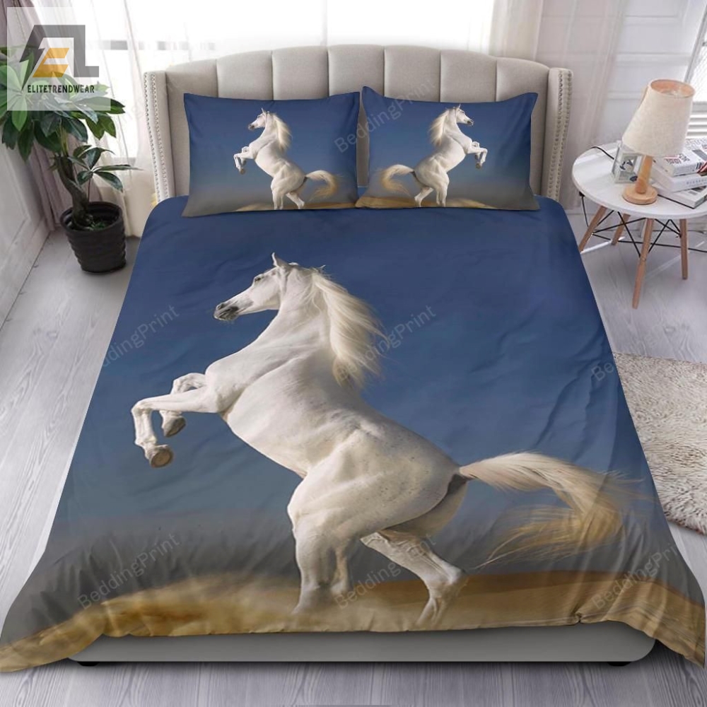 White Horse Bedding Set Bed Sheet Duvet Cover Bedding Sets 