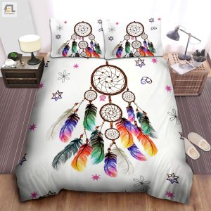 White Feather Dream Catcher Bedding Set Duvet Cover Pillow Cases elitetrendwear 1 1