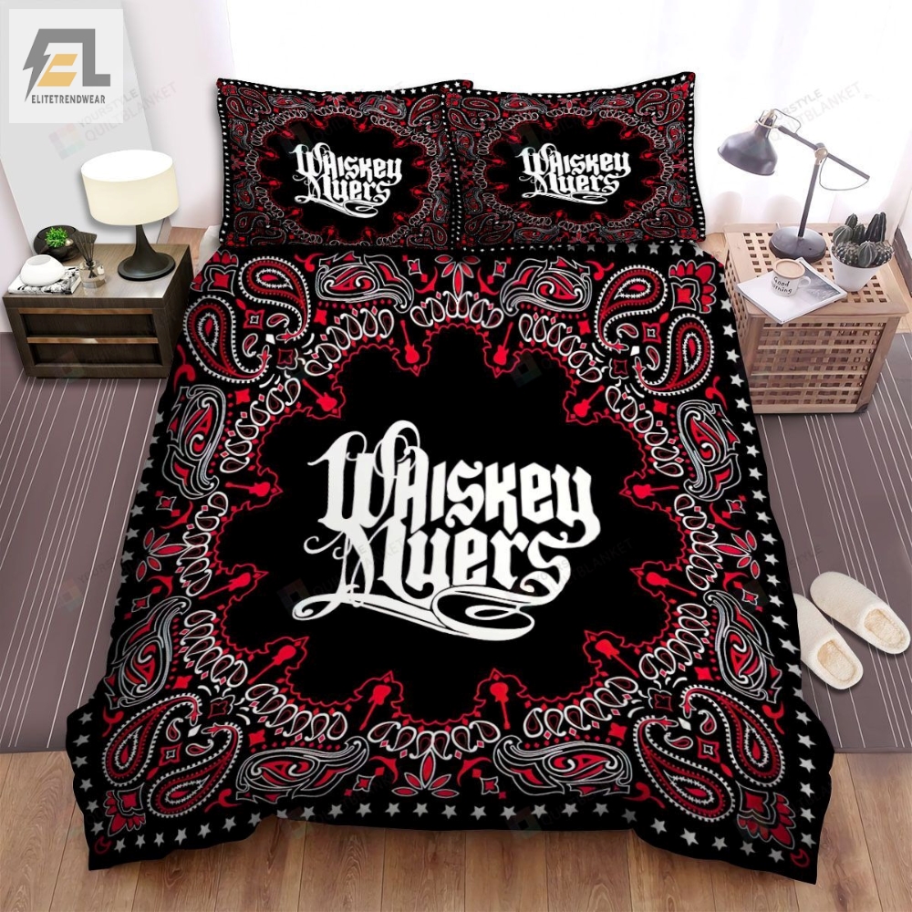 Whiskey Myers Bandana Pattern Bed Sheets Spread Comforter Duvet Cover Bedding Sets 