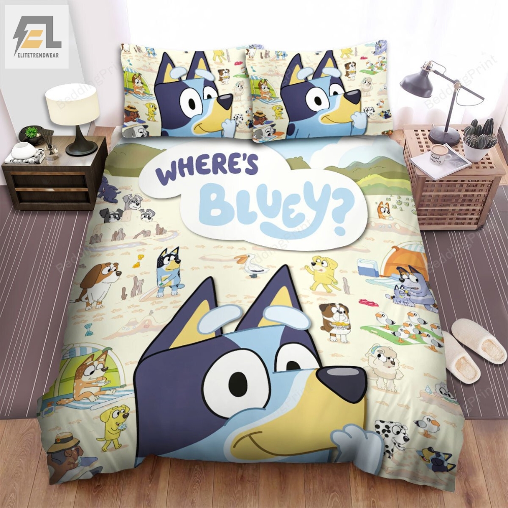 Where Is Bluey Bed Sheets Spread Duvet Cover Bedding Sets 