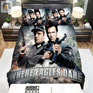 Where Eagles Dare Movie Poster 2 Bed Sheets Duvet Cover Bedding Sets elitetrendwear 1 1