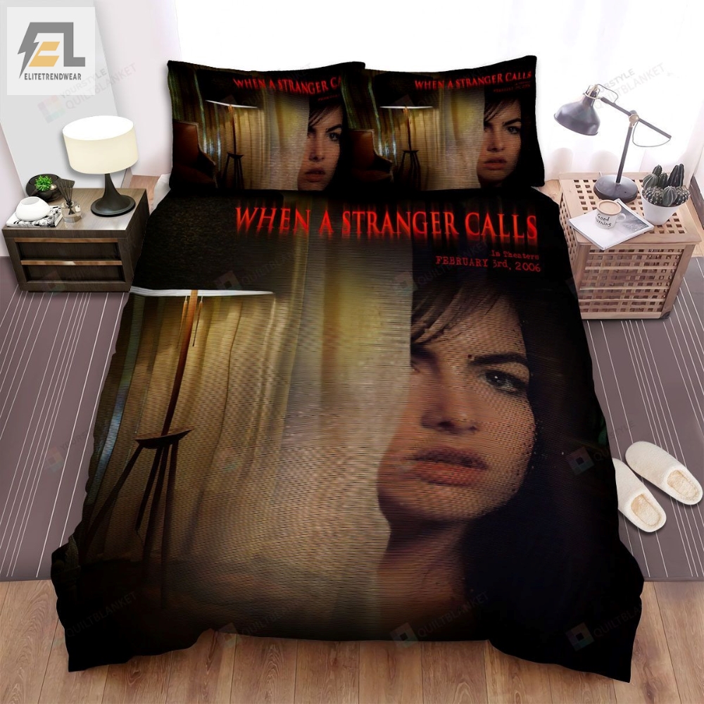 When A Stranger Calls Movie Poster Bed Sheets Spread Comforter Duvet Cover Bedding Sets Ver 2 