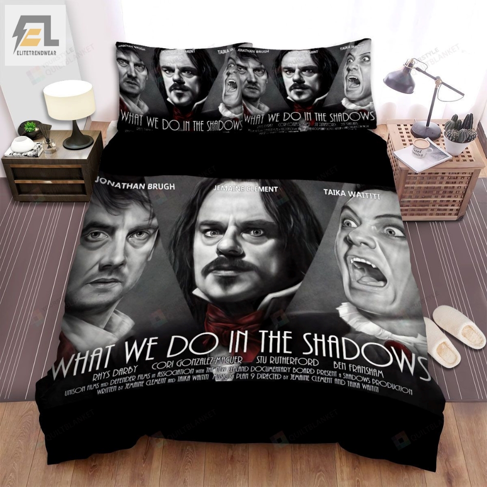 What We Do In The Shadows Movie Poster 4 Bed Sheets Spread Comforter Duvet Cover Bedding Sets 