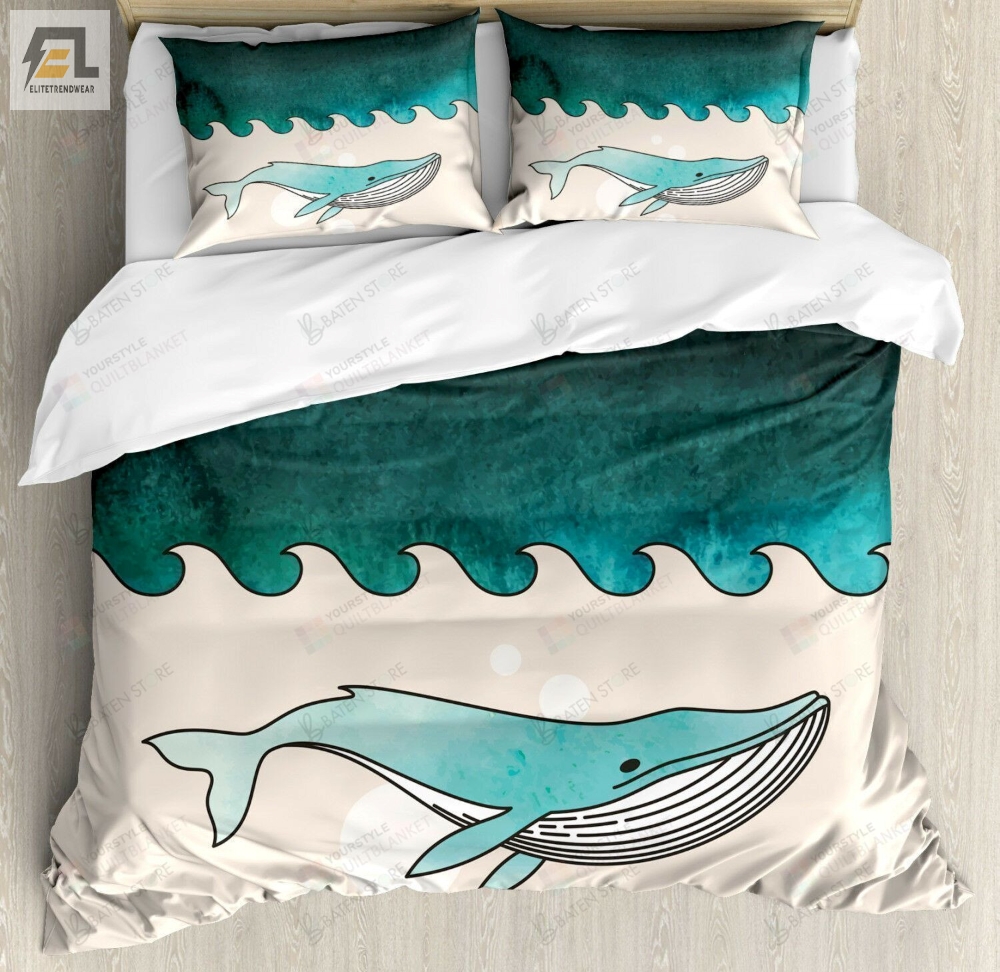Whale Cartoon Bed Sheets Duvet Cover Bedding Set Great Gifts For Birthday Christmas Thanksgiving 