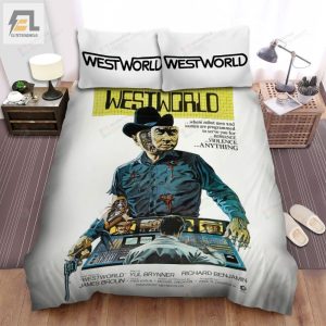 Westworld Where Robot Men And Women Are Progammed To Serve You For Romance Violence Anything Movie Poster Bed Sheets Spread Comforter Duvet Cover Bedding Sets elitetrendwear 1 1