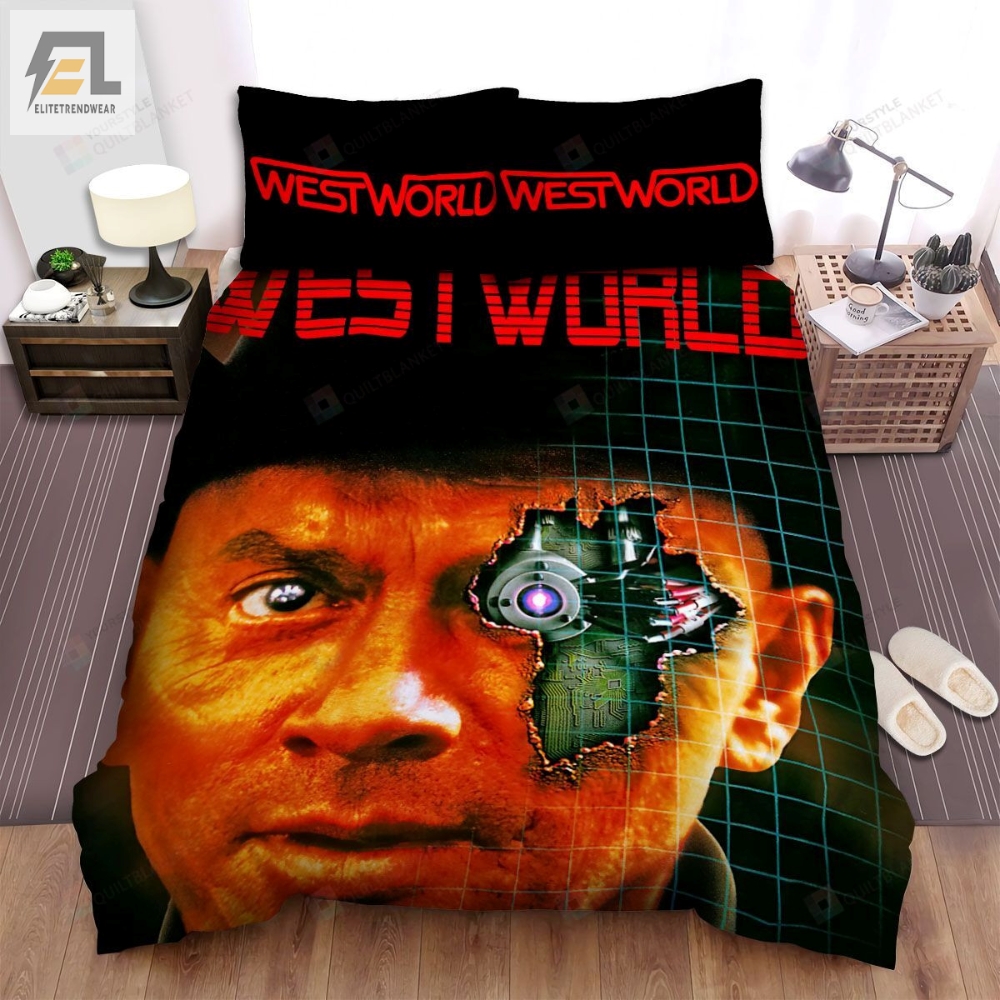 Westworld The Men With Eye Technical Poster Bed Sheets Spread Comforter Duvet Cover Bedding Sets 