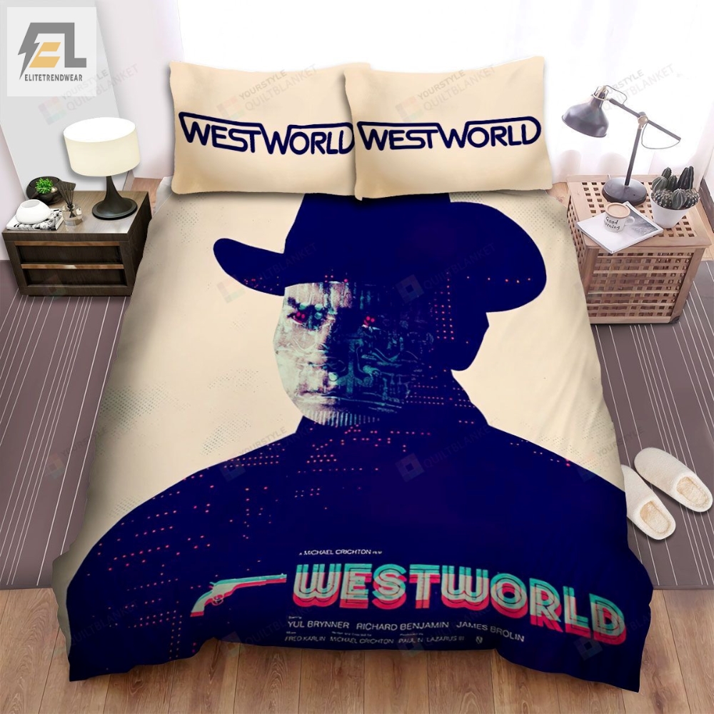 Westworld Portrait Of The Men Who Is Main Actor Movie Poster Bed Sheets Spread Comforter Duvet Cover Bedding Sets 