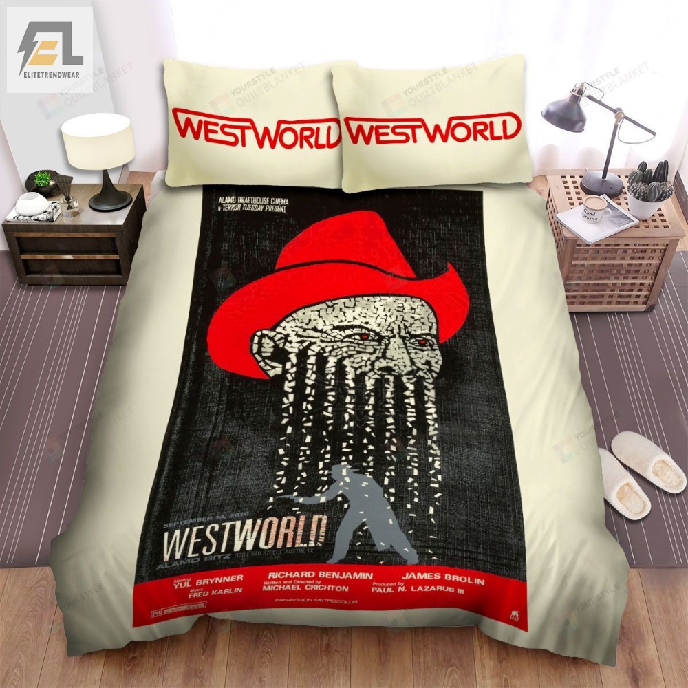 Westworld Alamo Drafthouse Cinema  Terror Tuesday Present Movie Poster Bed Sheets Spread Comforter Duvet Cover Bedding Sets 