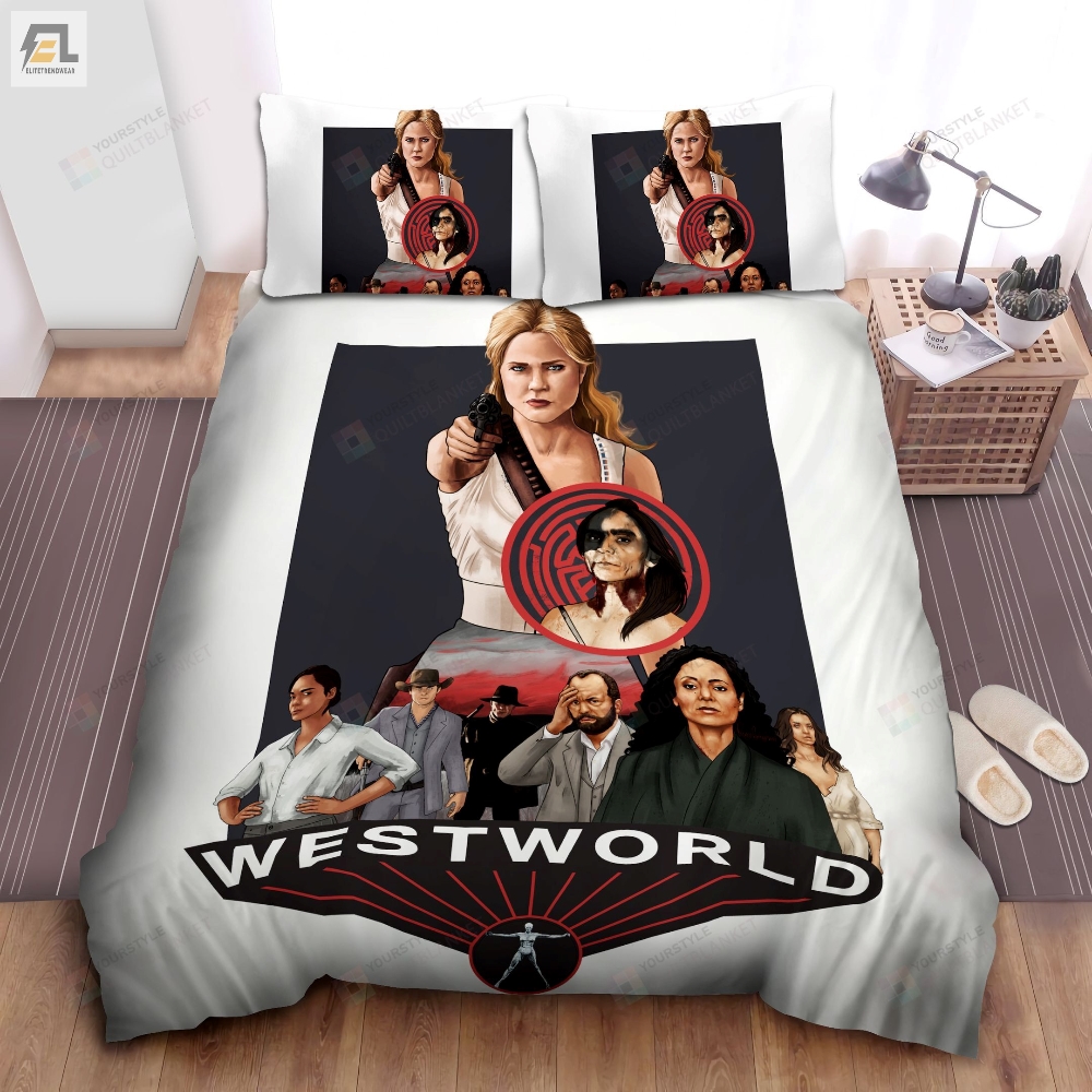West World Character Digital Illustration Poster Bed Sheets Spread Comforter Duvet Cover Bedding Sets 