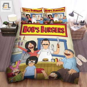 Welcome To Bobas Burgers Restaurant Bed Sheets Duvet Cover Bedding Sets elitetrendwear 1 1
