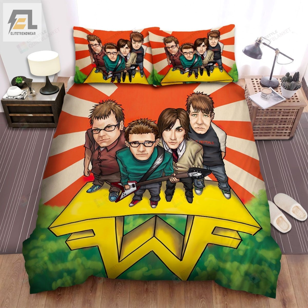 Weezer Band Art Bed Sheets Spread Comforter Duvet Cover Bedding Sets 