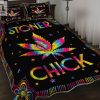 Weed Hippie Stoner Chick Tie Dye Bed Sheets Duvet Cover Bedding Sets elitetrendwear 1