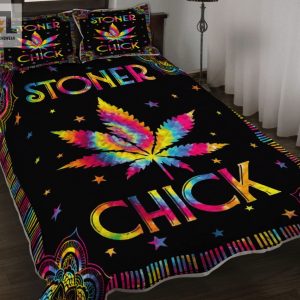 Weed Hippie Stoner Chick Tie Dye Bed Sheets Duvet Cover Bedding Sets elitetrendwear 1 1