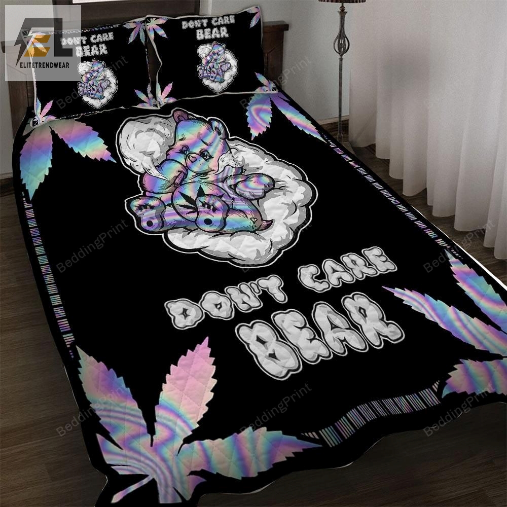 Weed Donât Care Bear Bed Sheets Duvet Cover Bedding Sets 