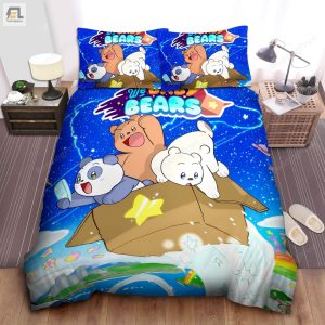 We Baby Bears Flying Adventure Bed Sheets Duvet Cover Bedding Sets elitetrendwear 1 1