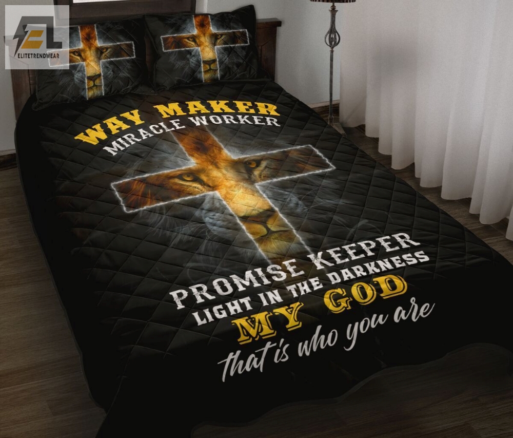 Way Maker Miracle Worker Promise Keeper Jesus Bed Sheets Duvet Cover Bedding Sets 