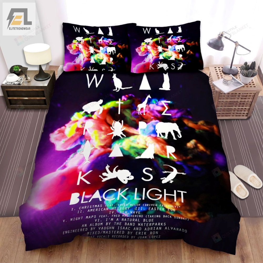 Waterparks Band Album Black Light Bed Sheets Spread Comforter Duvet Cover Bedding Sets 