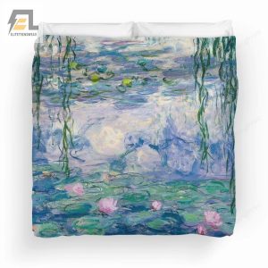 Water Lilies Painting By Claude Monet Fine Art Bedding Set Duvet Cover Pillow Cases elitetrendwear 1 1