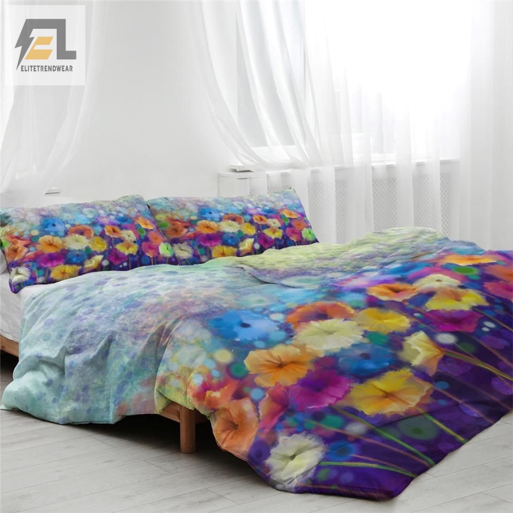 Watercolor Flowers Bed Sheets Duvet Cover Bedding Sets 