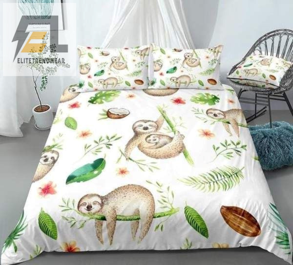 Watercolor Boho Tropical Bed Sheets Duvet Cover Bedding Sets 