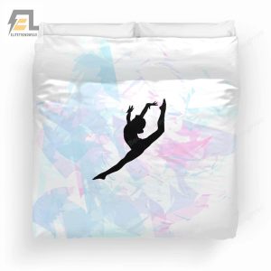 Water Colour Gymnastics Silhouette Duvet Cover Bedding Set elitetrendwear 1 1