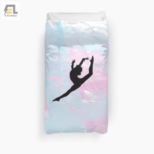 Water Colour Gymnastics Silhouette 3D Duvet Cover Bedding Set elitetrendwear 1 1