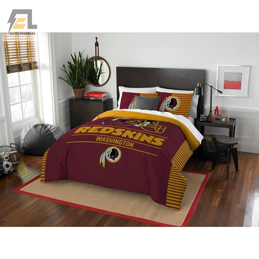 Washington Redskins Logo Iconic Colors Bedding Set For Fans 