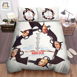 Warlock 1959 Movie Poster Bed Sheets Spread Comforter Duvet Cover Bedding Sets elitetrendwear 1 1