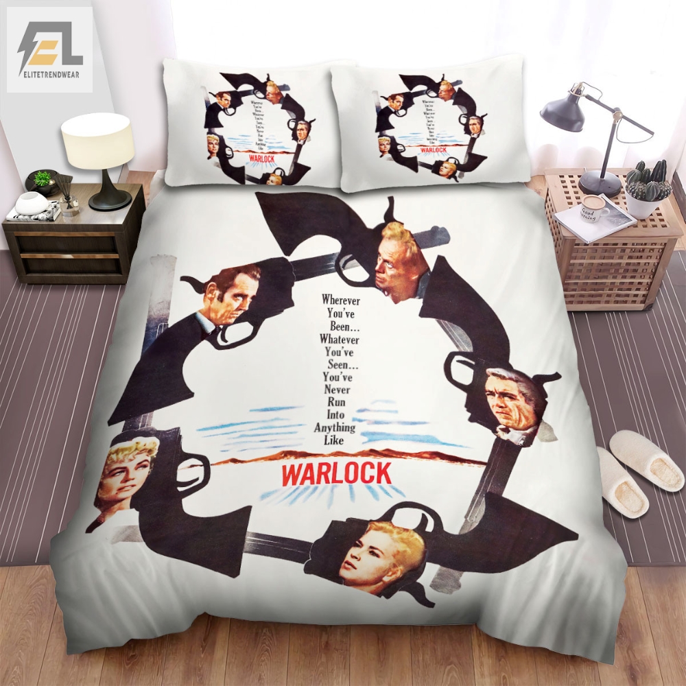 Warlock 1959 Movie Poster Bed Sheets Spread Comforter Duvet Cover Bedding Sets 