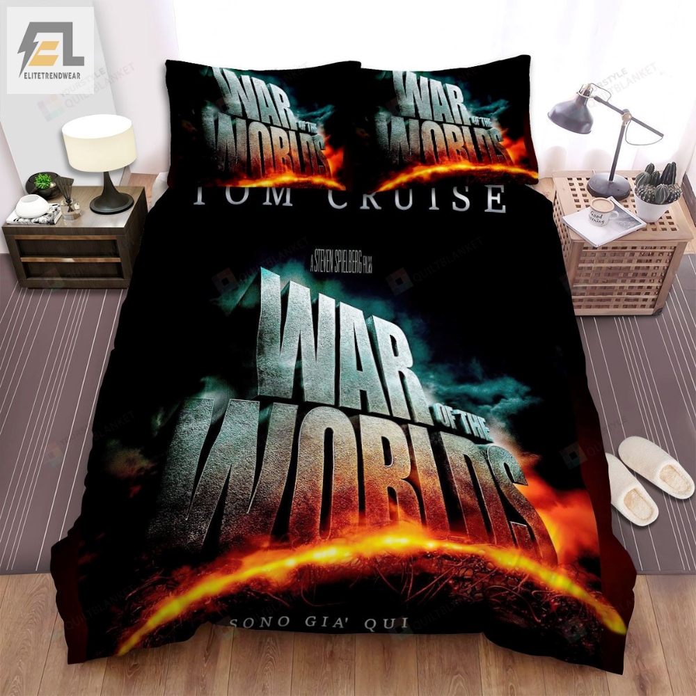 War Of The Worlds Movie Poster 4 Bed Sheets Duvet Cover Bedding Sets 