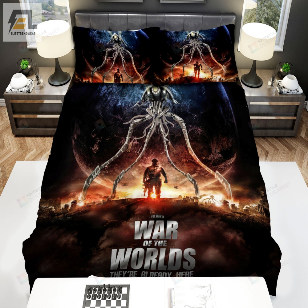 War Of The Worlds Movie Poster 1 Bed Sheets Duvet Cover Bedding Sets 