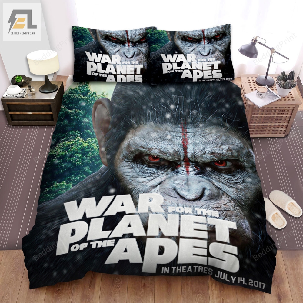 War For The Planet Of The Apes 2017 War Has Begun Movie Poster Bed Sheets Duvet Cover Bedding Sets 
