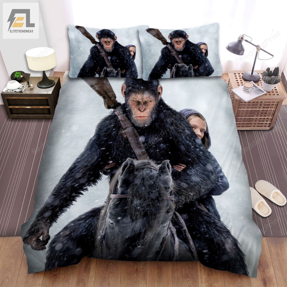 War For The Planet Of The Apes 2017 Movie Poster Ver 2 Bed Sheets Duvet Cover Bedding Sets 