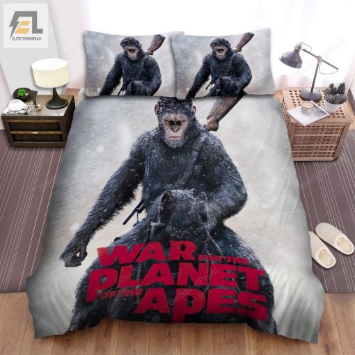 War For The Planet Of The Apes 2017 Movie Poster Ver 3 Bed Sheets Duvet Cover Bedding Sets elitetrendwear 1