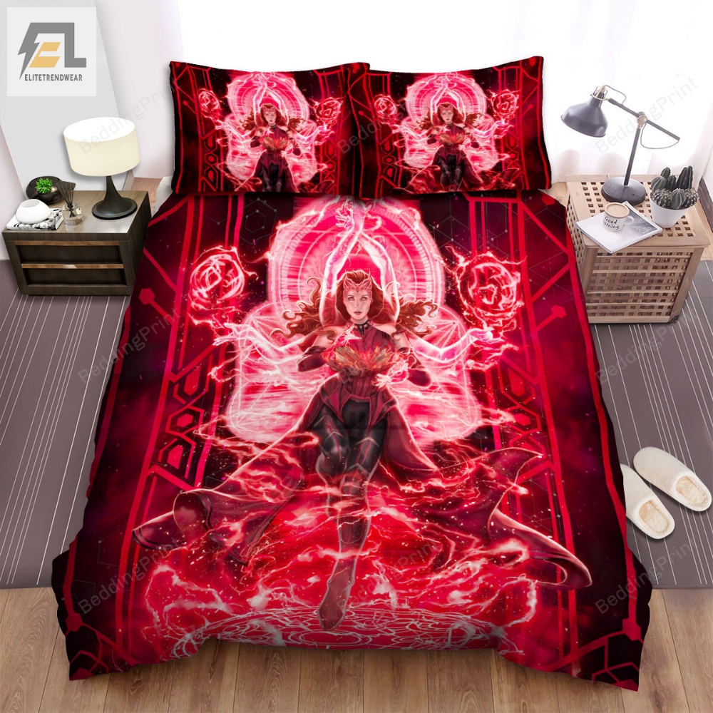 Wandavision Scarlet Witch Multiple Hands Power Bed Sheets Spread Duvet Cover Bedding Sets 