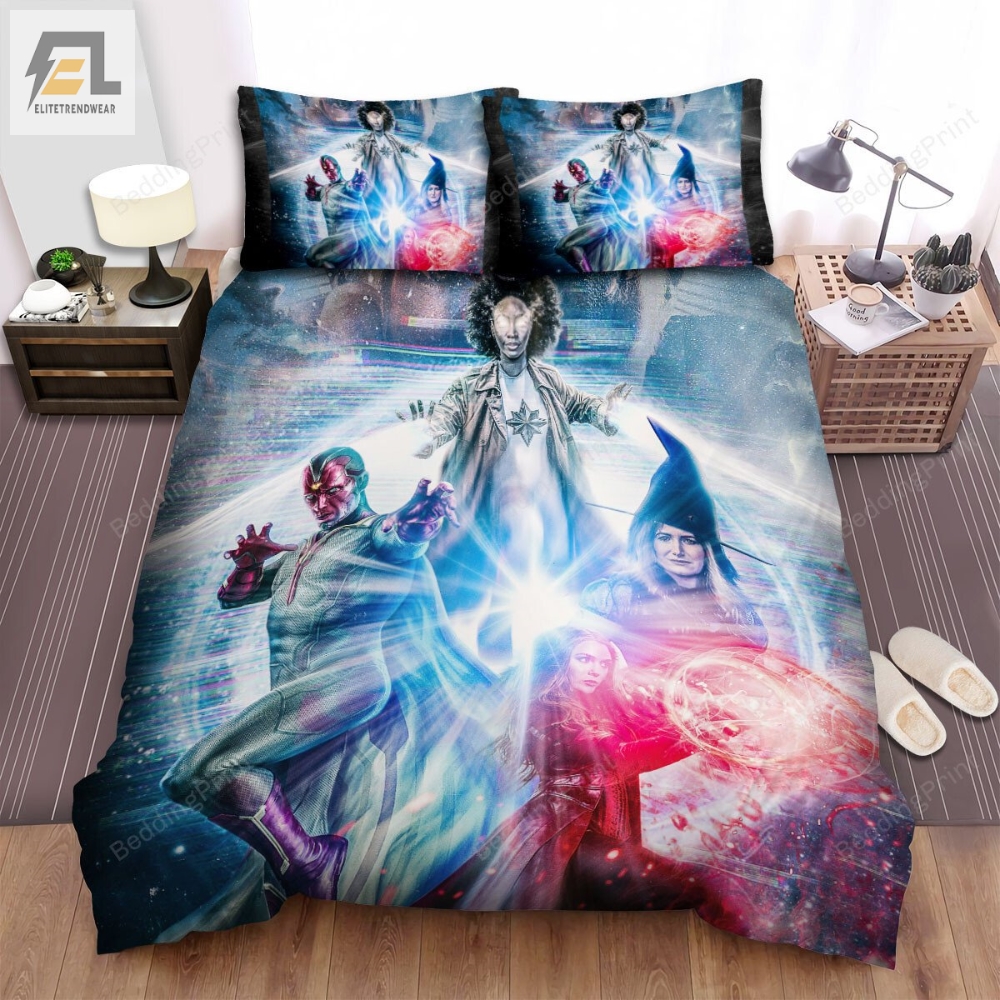 Wandavision Movie Poster Art Bed Sheets Duvet Cover Bedding Sets 