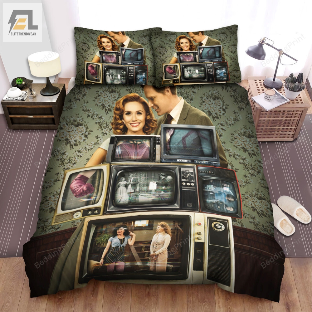 Wandavision Movie Poster 4 Bed Sheets Duvet Cover Bedding Sets 