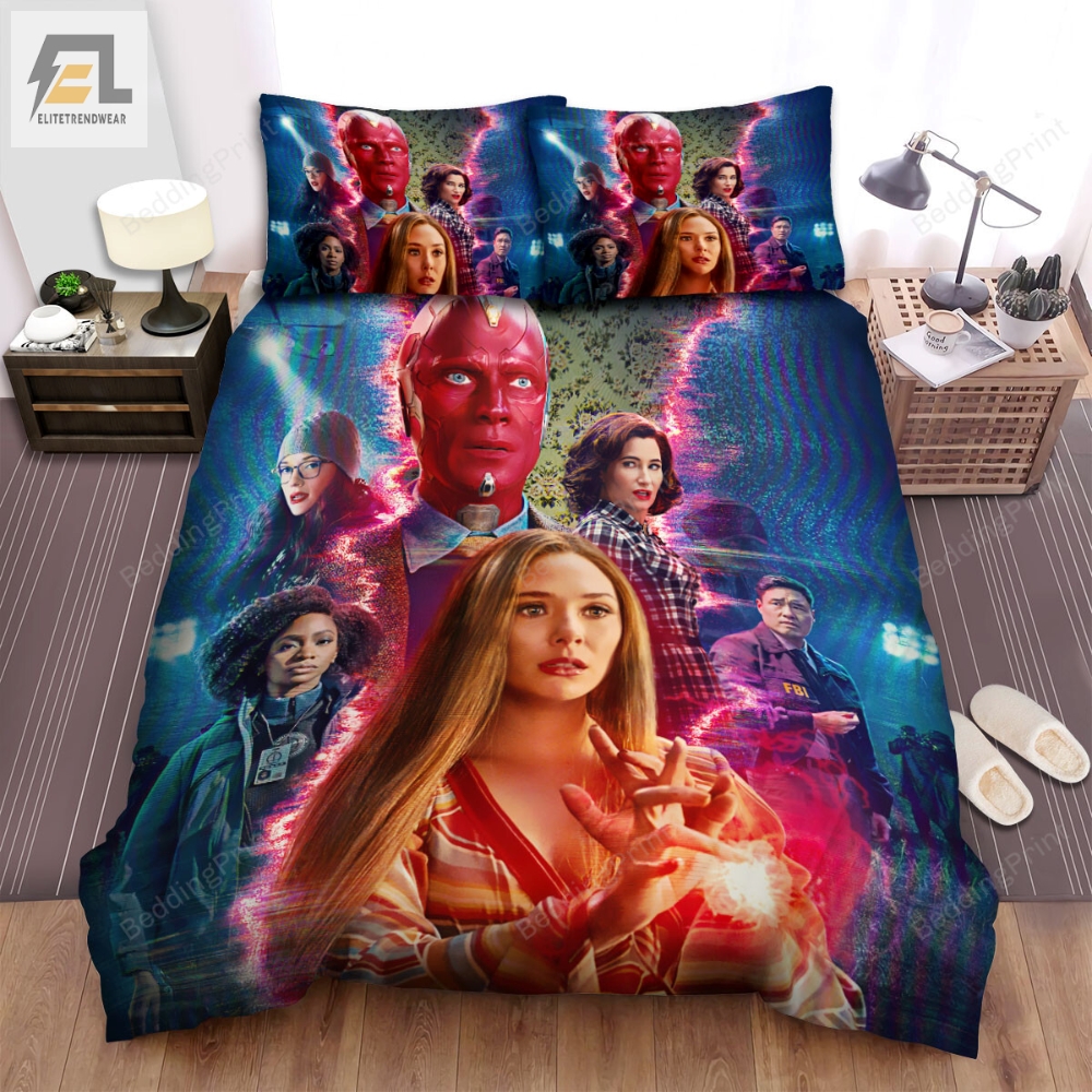 Wandavision Movie Poster 2 Bed Sheets Duvet Cover Bedding Sets 