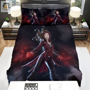 Wandavision Flying Scarlet Witch Bed Sheets Duvet Cover Bedding Sets elitetrendwear 1 1