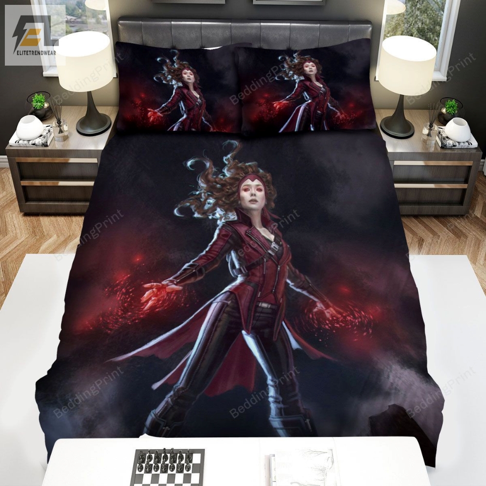 Wandavision Flying Scarlet Witch Bed Sheets Duvet Cover Bedding Sets 