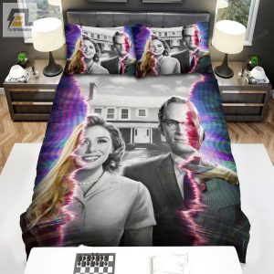 Wandavision Between The Present And The Past Bed Sheets Duvet Cover Bedding Sets elitetrendwear 1 1