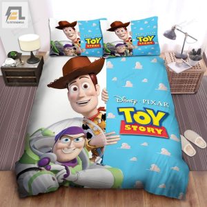 Walt Disney Toy Woody Buzz Lightyear Smiling In Movie Poster Bed Sheets Spread Comforter Duvet Cover Bedding Sets elitetrendwear 1 1