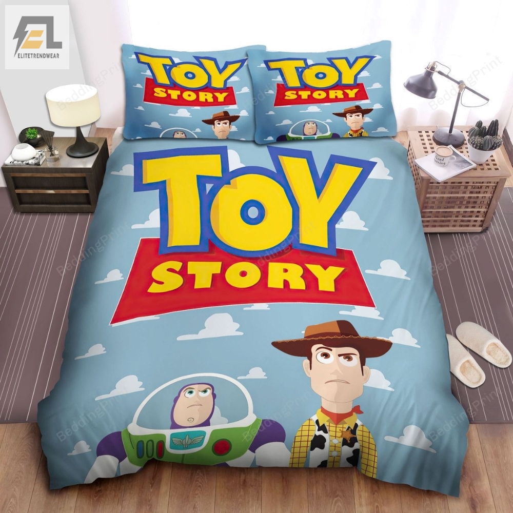 Walt Disney Toy Story Woody  Buzz Lightyear Poster Bed Sheets Duvet Cover Bedding Sets 