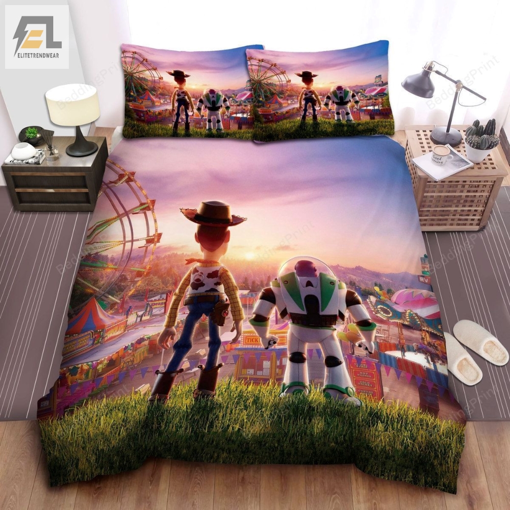 Walt Disney Toy Story Woody  Buzz Lightyear Ready For Adventures Bed Sheets Duvet Cover Bedding Sets 
