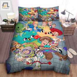 Walt Disney Toy Story 4 Poster Remake Artwork Bed Sheets Spread Duvet Cover Bedding Sets elitetrendwear 1 1