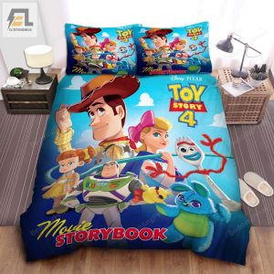 Walt Disney Toy Story 4 Movie Storybook Cover Bed Sheets Spread Duvet Cover Bedding Sets elitetrendwear 1 1