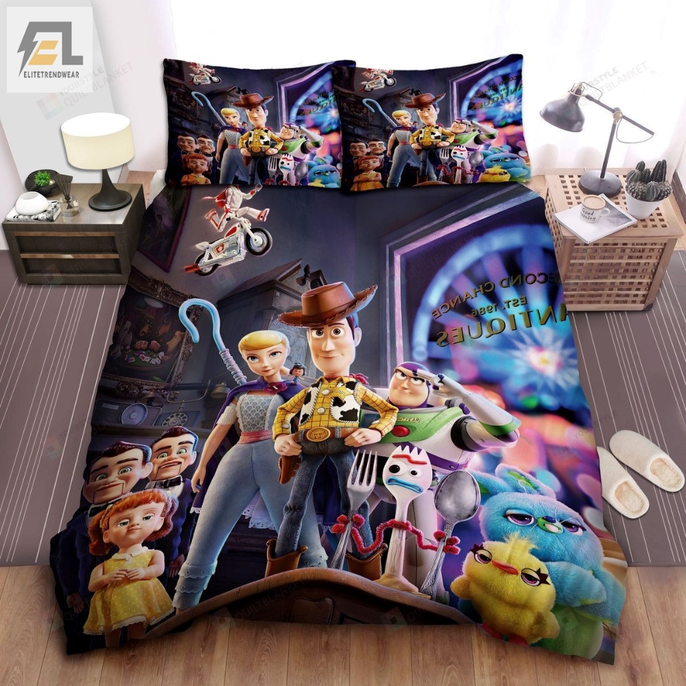 Walt Disney Toy Story 4 Characters In Second Chance Antiques Mission Bed Sheets Spread Comforter Duvet Cover Bedding Sets 