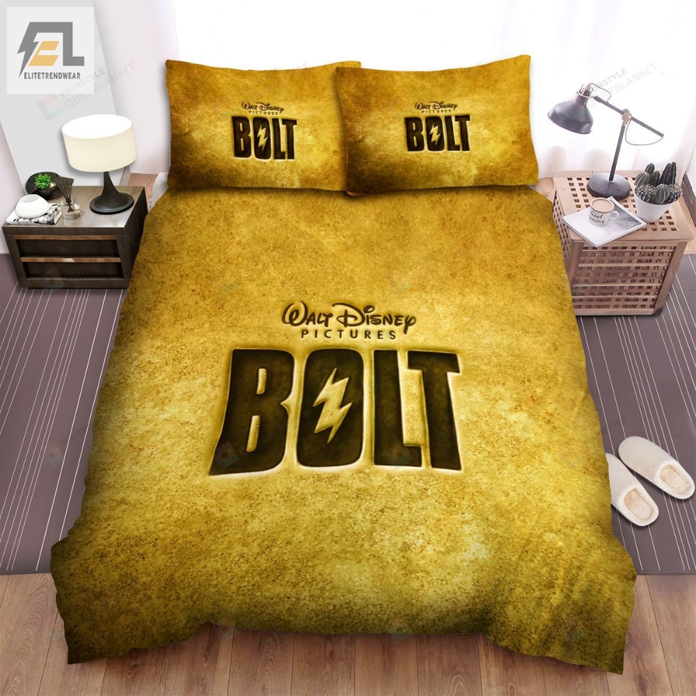 Walt Disney Bolt Logo Bed Sheets Spread Duvet Cover Bedding Sets 