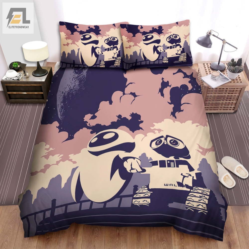 Wall.E Movie Sad Eyes Photo Bed Sheets Spread Comforter Duvet Cover Bedding Sets 