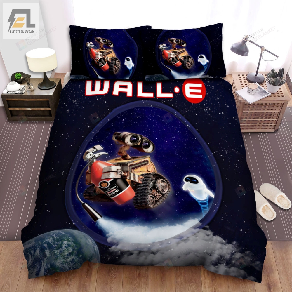 Wall.E Movie Earth Poster Bed Sheets Duvet Cover Bedding Sets 